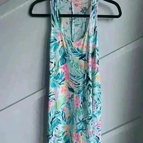 Lilly Pulitzer Melle Prima Cotton Turquoise Beach Short Dress size XXS - Picture 5 of 10
